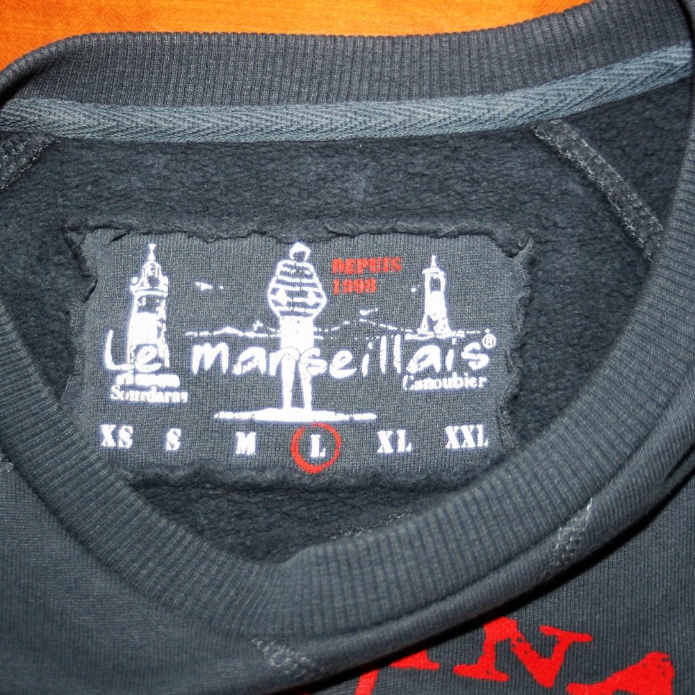 Le Marseillais sweatshirt exclusive French brand navy and red sporty casualwear